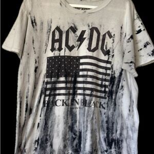 AC/DC Logo Tee in Black and Gray